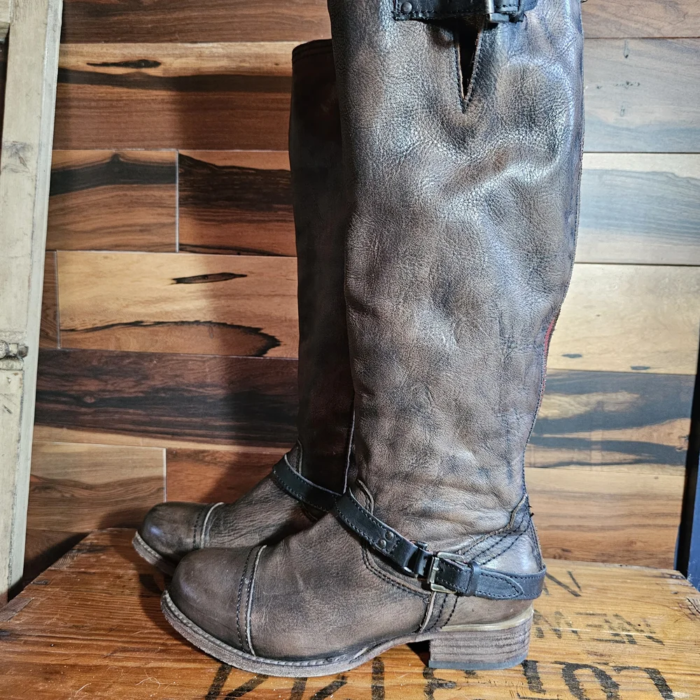 Freebird Roadey Women's Tall Boot-Black Size 9 - Picture 2 of 11